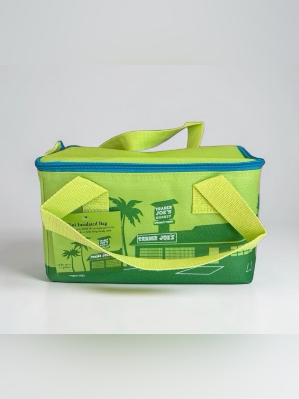 Trader Joe's MINI Insulated Tote Lunch Bag Green 2026 NWT